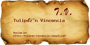 Tulipán Vincencia névjegykártya